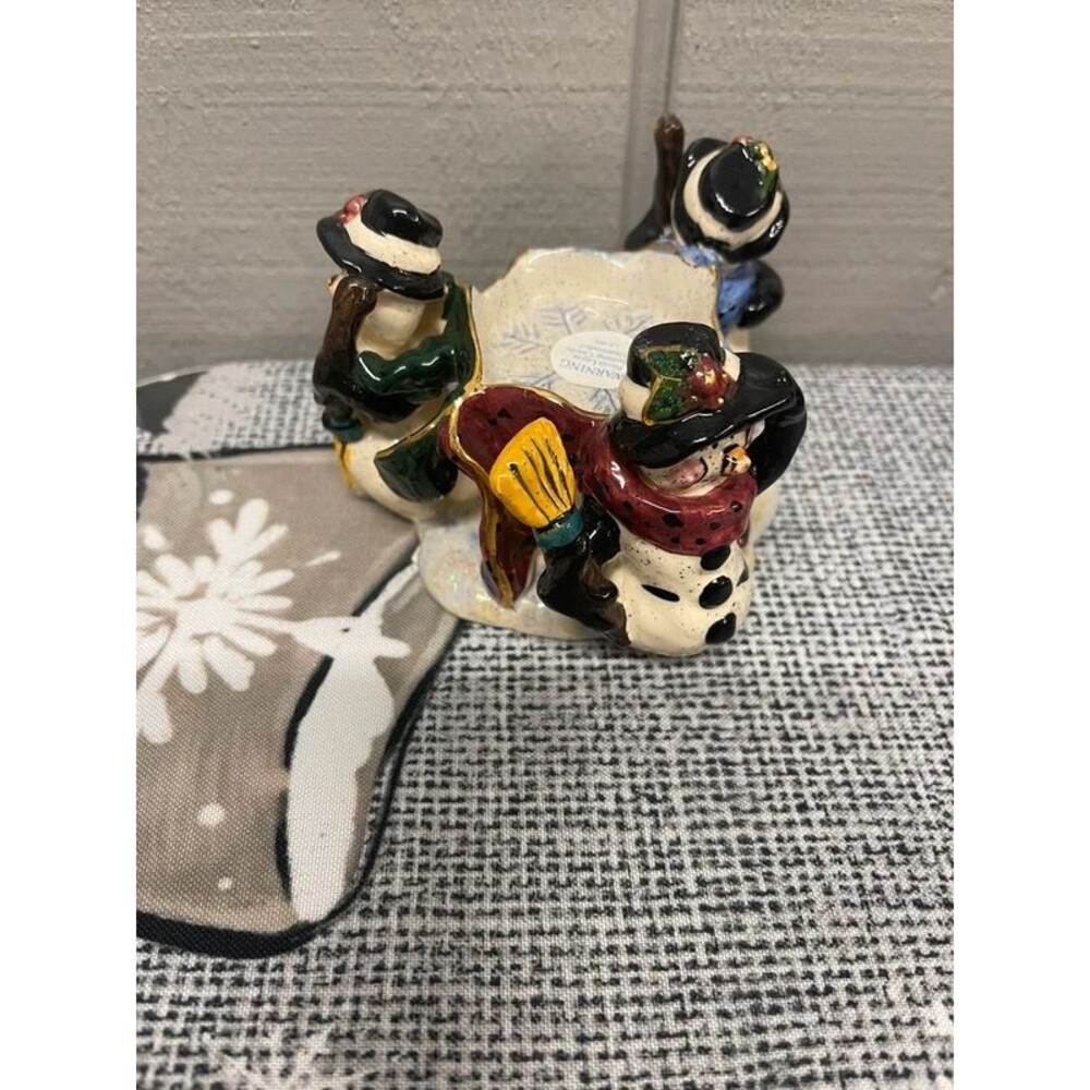 Candle holder snowmen
